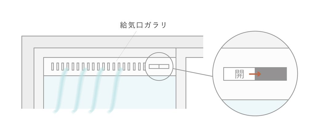 吸気口ガラリの図
